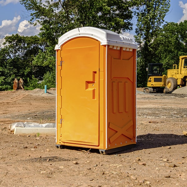 how often are the portable restrooms cleaned and serviced during a rental period in New Blaine Arkansas